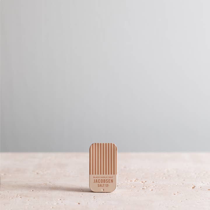 Jacobsen Salt Co. - Wholesale Salt - Infused Black Garlic Sea Salt Slide Tin