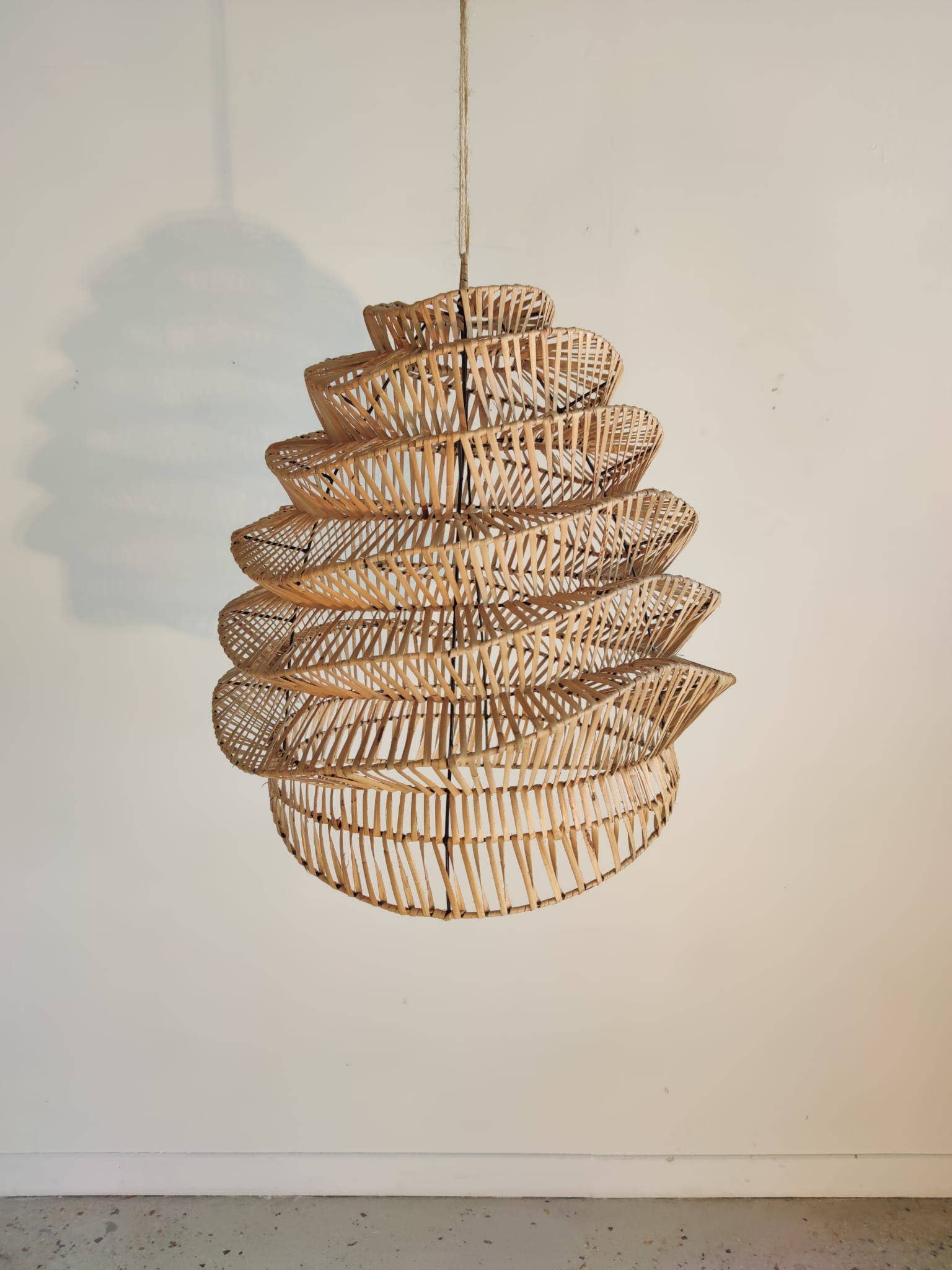 Office Objets - Wholesale Chandelier/Hanging Light - Woven rattan pendant in natural accordion shape18