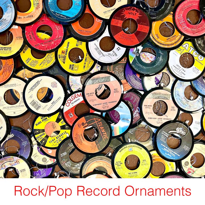 Vintage 5 - Wholesale Ornament - Vinyl Record Christmas Ornaments - Rock/Pop - Lot 61