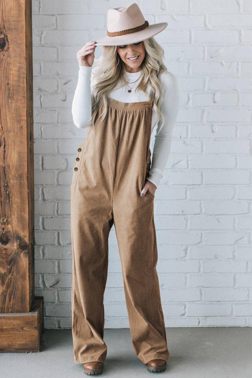 Lovesoft - Wholesale Overall - Dames - Corduroy overall met stevige zakken voor dagelijks gebruik3