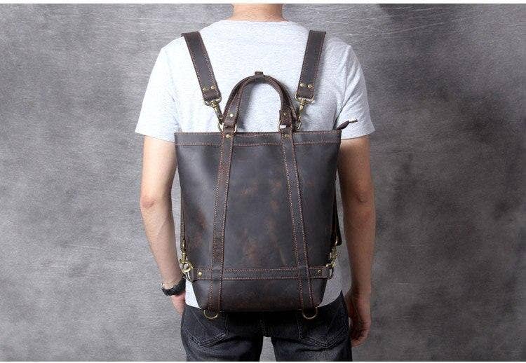 Steel Horse Leather - Vendita all'ingrosso Zaino - Unisex - The Icarus | Zaino in pelle vintage fatto a mano6