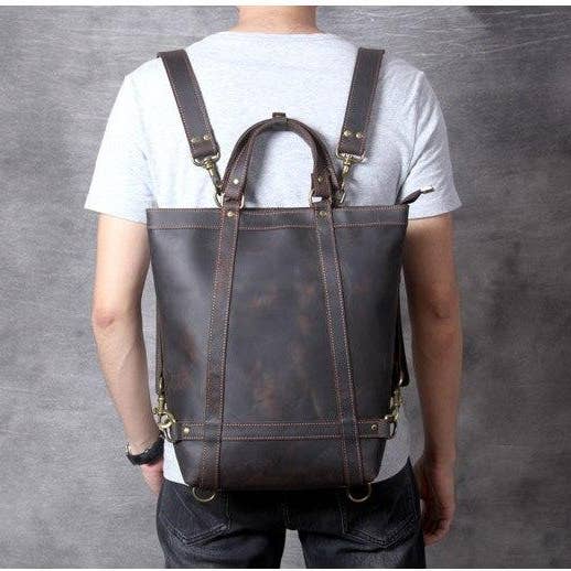 Steel Horse Leather - Vendita all'ingrosso Zaino - Unisex - The Icarus | Zaino in pelle vintage fatto a mano6