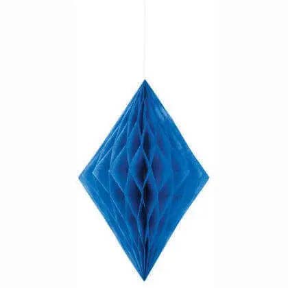 Party Expo, LLC - Wholesale Decal - Party Decorations - 14" Paper Diamond Decoration - Royal Blue0
