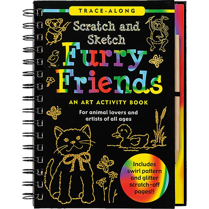 Peter Pauper Press - Wholesale Sketchbook/Sketchpad - Furry Friends Scratch and Sketch