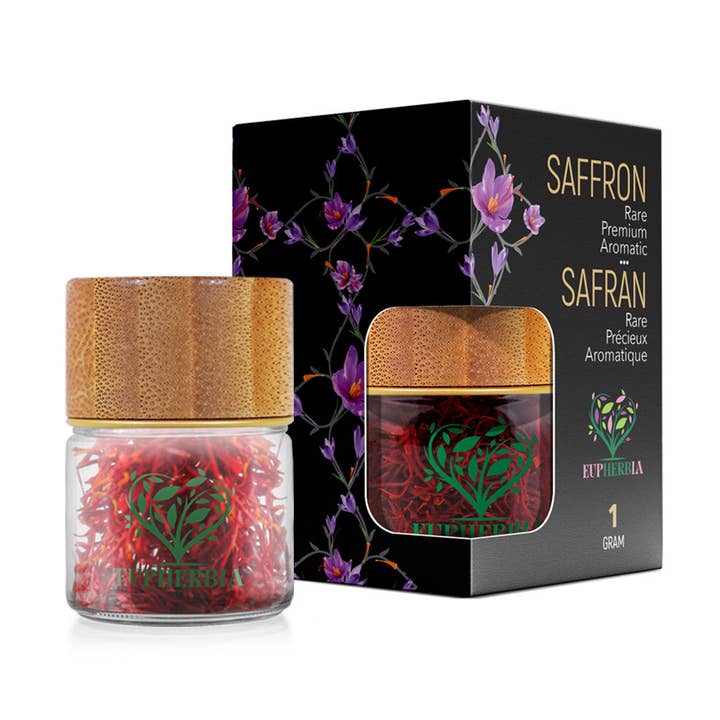 EUPHERBIA Saffron, Grade A+ All Red Threads, Kosher, 1gram for wholesale by Eupherbia