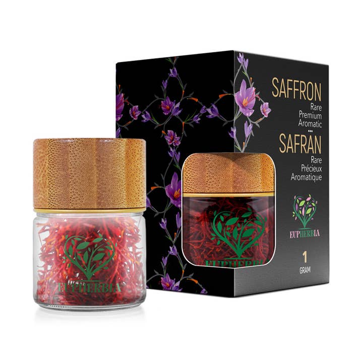 EUPHERBIA Saffron, Grade A+ All Red Threads, Kosher, 1gram for wholesale by Eupherbia