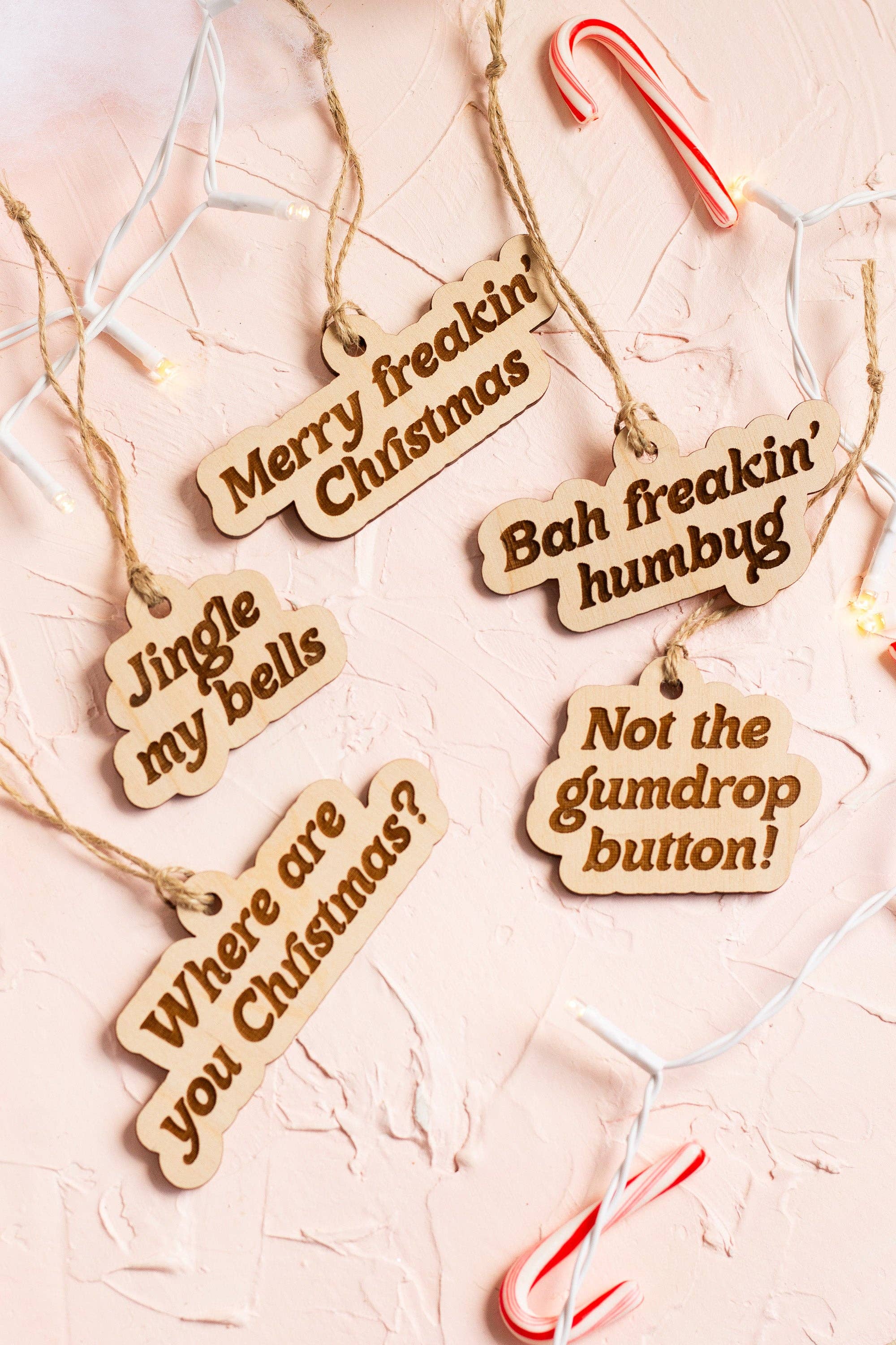 The Print Pantry - Wholesale Ornament - Funny Wooden Ornaments5
