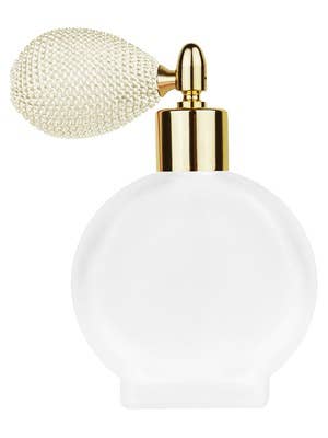 Best Bottles - Vente Flacon pulvérisateur - Flacon rond givré - 50 ml (plusieurs couleurs d'ampoule et de bouchon)1