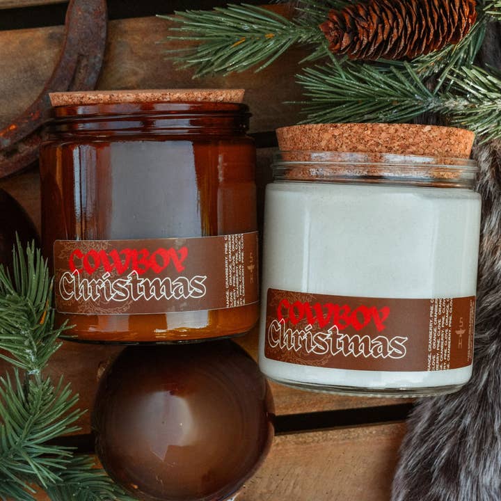 COWBOY CHRISTMAS - Orange, Cranberry & Pine Candle for wholesale by Seventh House Candle
