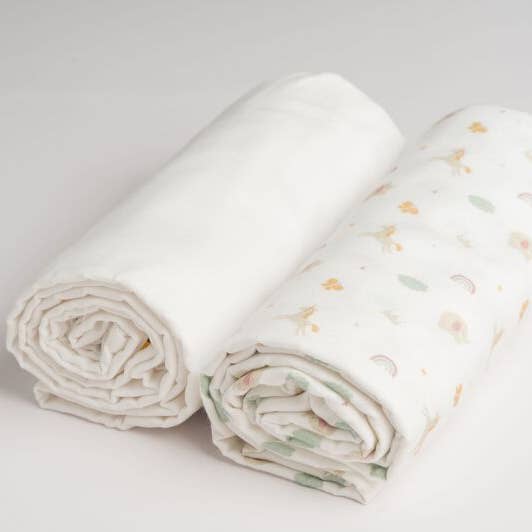 Langes en gaze 2 unités. Il était une fois 5 pour la vente par Cotton Baby