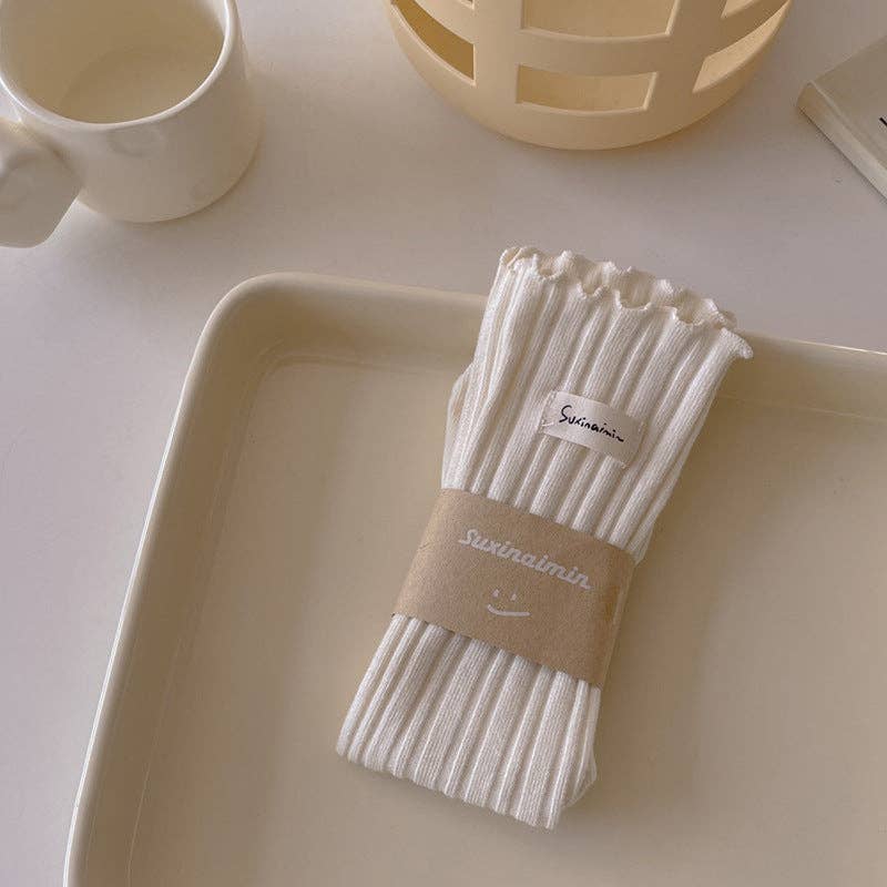 Dipped Shop - Wholesale Socks - Women's - Sweet Solid Color Flounce Soft Socks DP25A4504