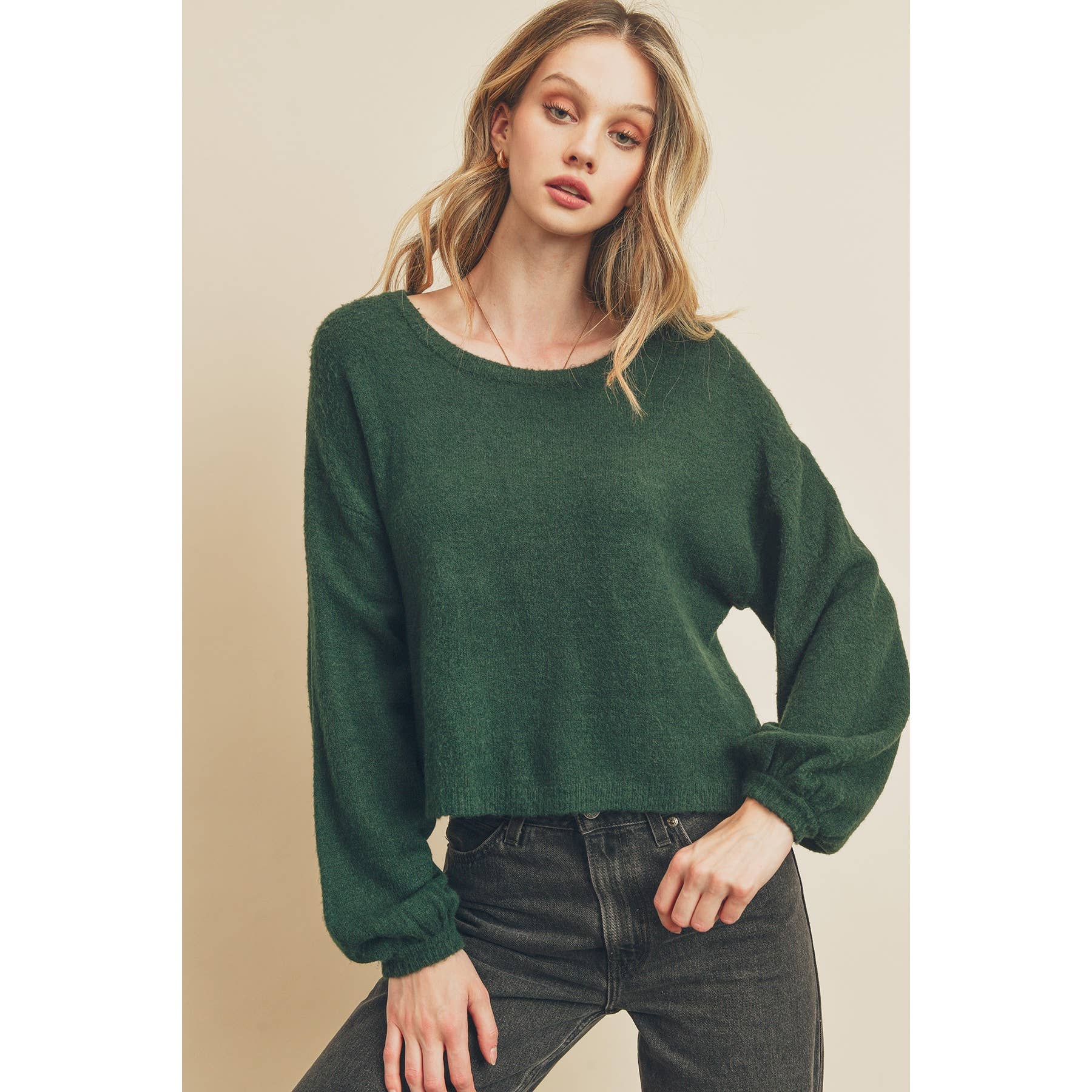 Dress Forum – wholesale Knitted jumper – Women′s – FW2546 Soft Bubble Sleeve Sweater37