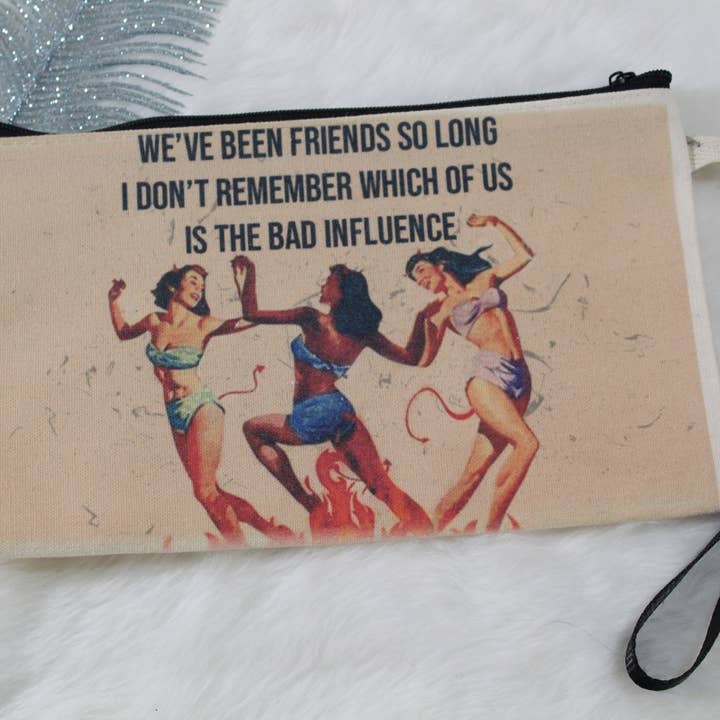 Bad Influence Makeup/ whatever bag for wholesale by Raven Design