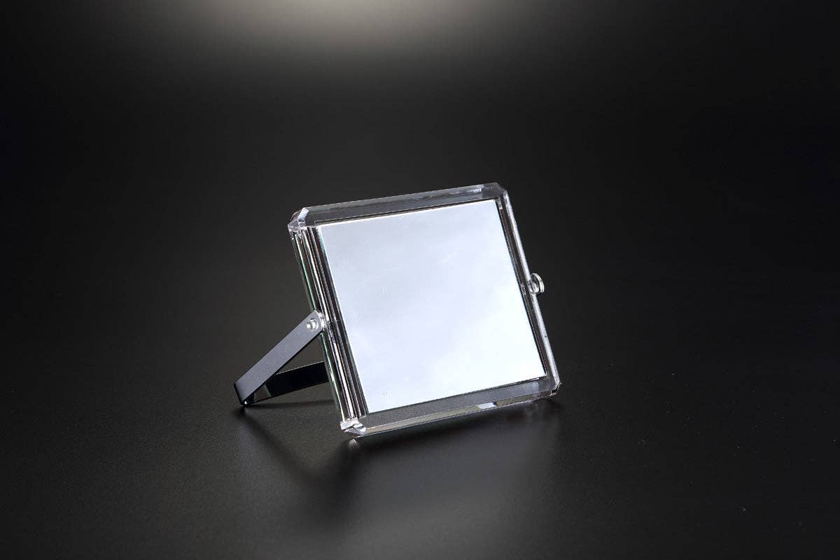Huang Acrylic - Wholesale Vanity Mirror - Double-Sided 3X Portable Square Vanity Mirror0