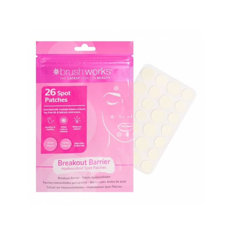 Beauty Pro - Wholesale Acne/Hydrocolloid Patch - Brushworks Breakout Barrier Hydrocolloid Spot Patches 26pcs0