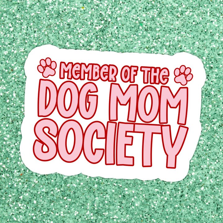 Funny Dogs Dog Mom Coquette Bow Waterproof Vinyl Sticker for wholesale by Stickers+ X Ashley Bexar