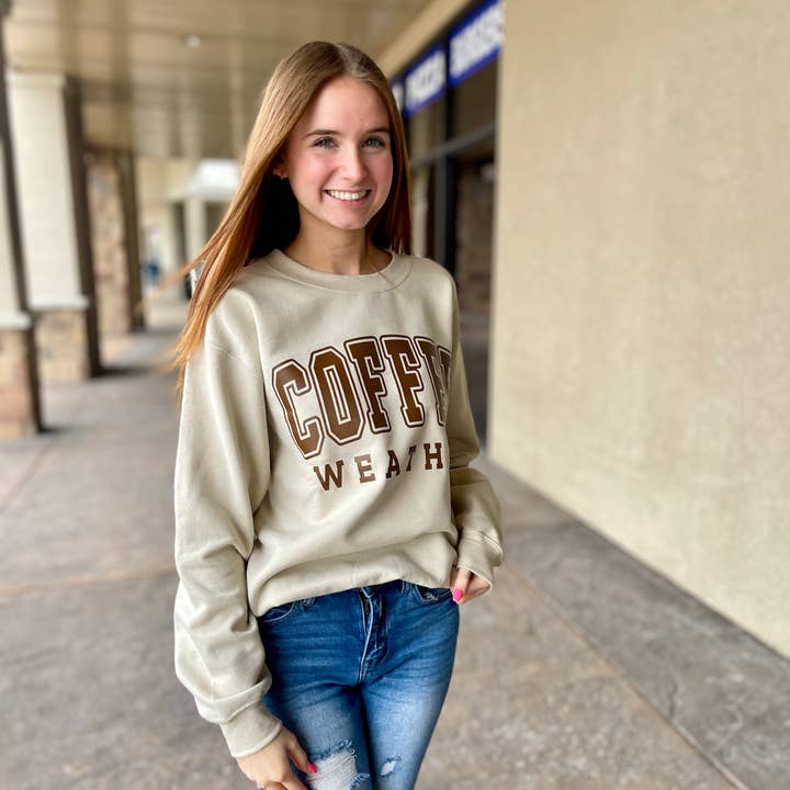 Coffee Weather Sweatshirt for wholesale by Dogwood Designs