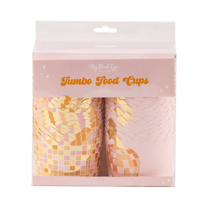 PLJC1751 - JUMBO Foil Pumpkin Disco 8 oz Baking Cups (40 ct - 8oz) for wholesale by My Mind’s Eye