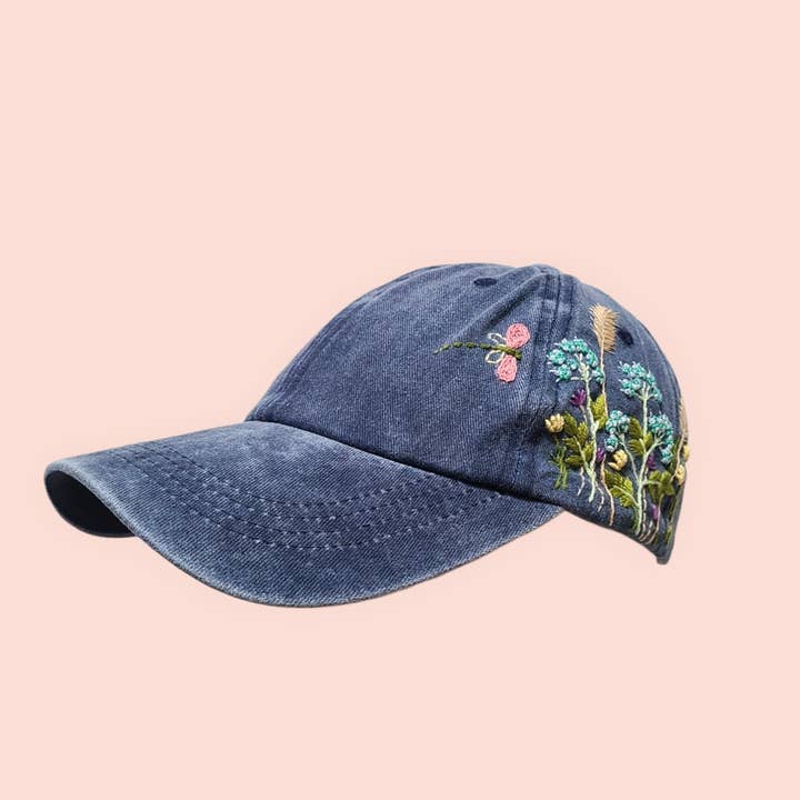 Olala Mia – wholesale Baseball cap – Women's – Hand-embroidery flower baseball cap