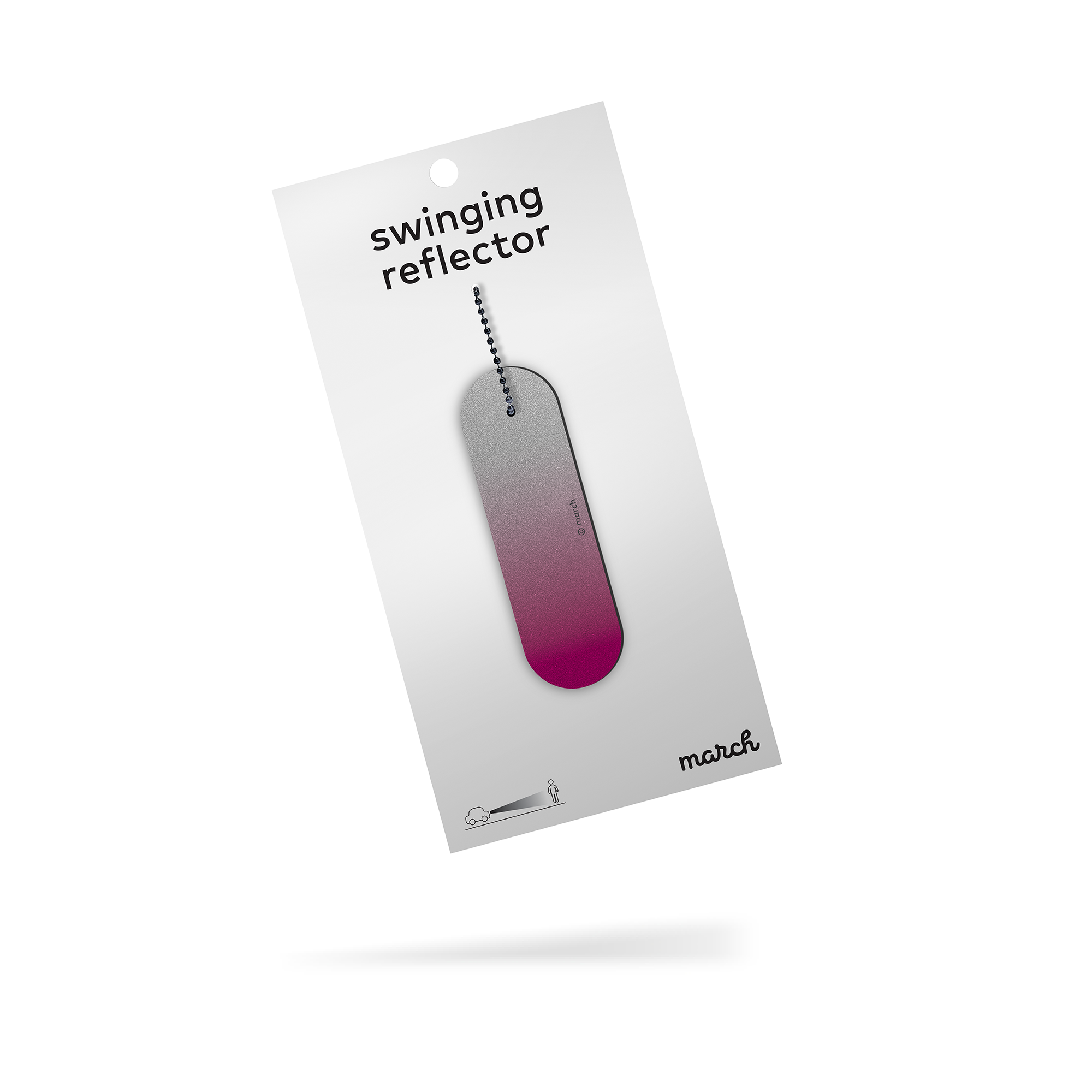 March design studio - Wholesale Keychain - Unisex - reflector LONG easy-to-hang10