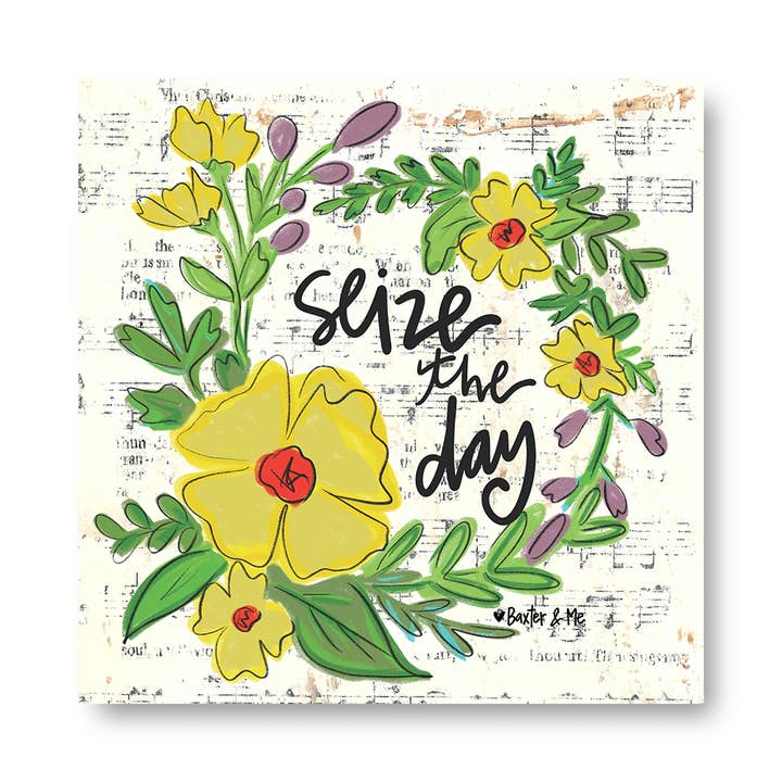 Seize The Day - Wrapped Canvas for wholesale by Baxter & Me