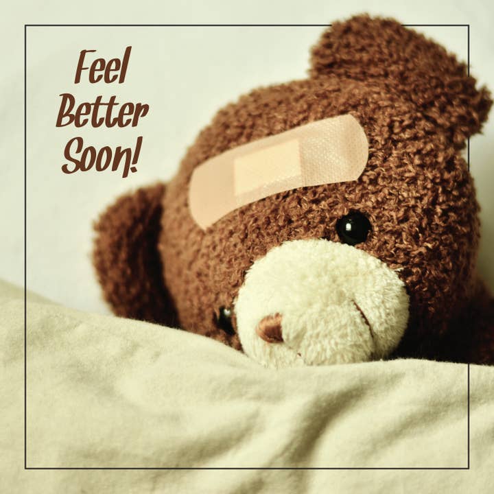Feel Better Soon - Teddy w/ Band-Aid Cards for wholesale by Swan River Studios