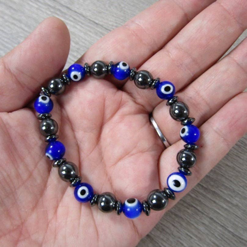 Keystone Crystals - Wholesale Beaded Bracelet - Evil Eye Protection Bracelet 8mm – Wholesale Beaded Jewelry0