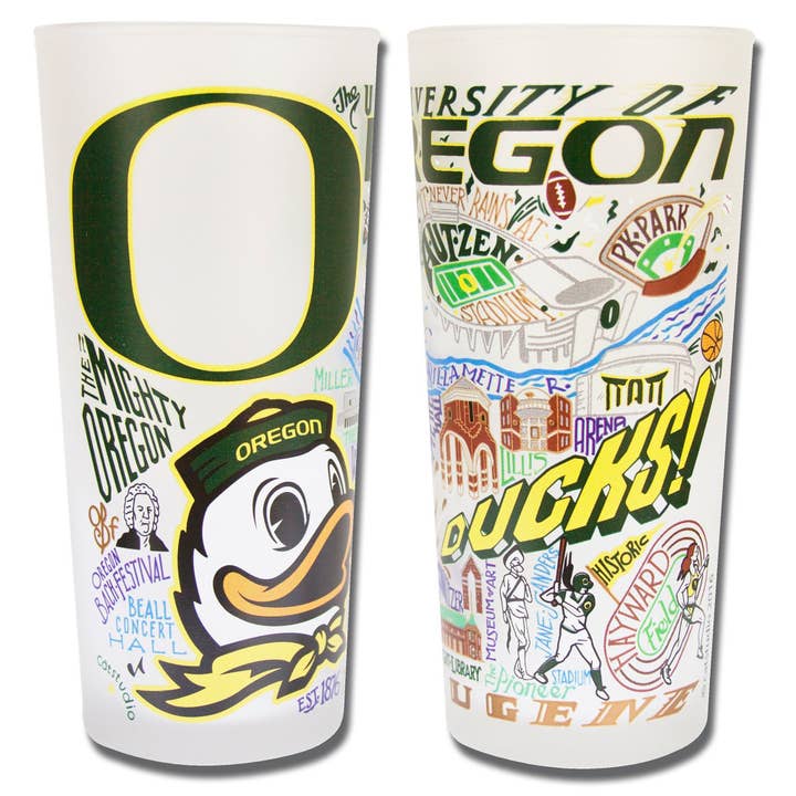catstudio - Wholesale Drinking Glass/Cup - Oregon, University of Collegiate Drinking Glass