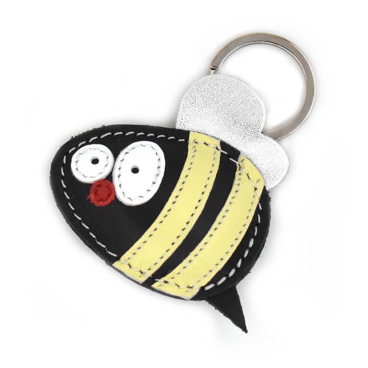 Triballi Leather Products – wholesale Nyckelringar - Dam – Black Bee Handgjord Läder Nyckelring0