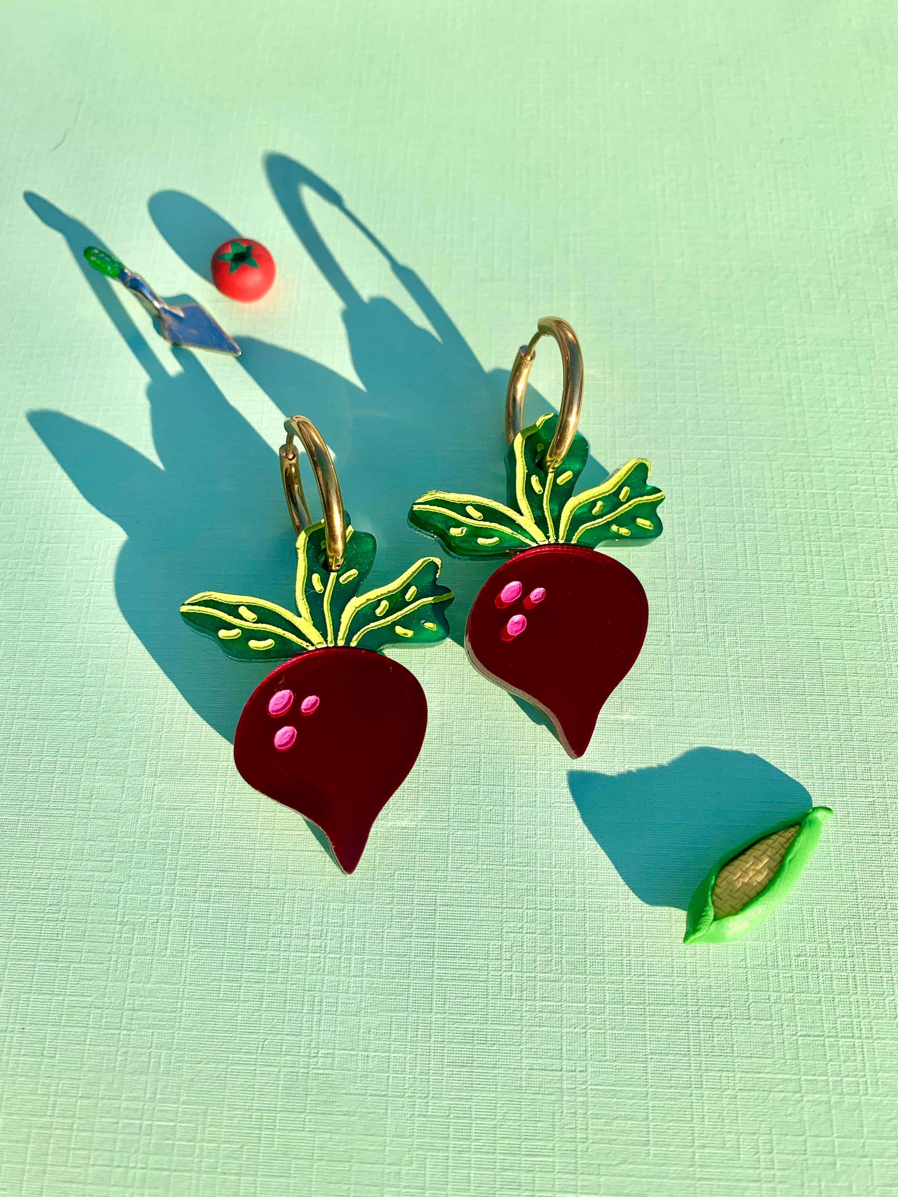 Not Picasso - Wholesale Hoop Earrings - Just Beet It! 1