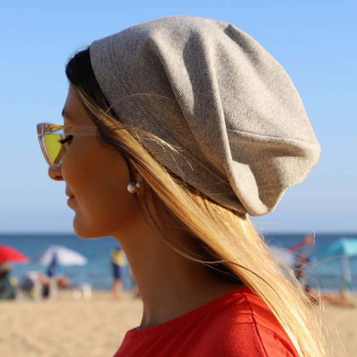 105 Beanie Hats In Piquet Fabric, Cotton Beanies, Hat for wholesale by Purple Sardine