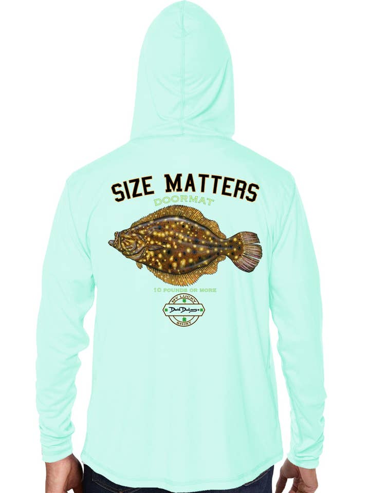 Herren Größe Matters Flunder Seegras Performance Hoodie für den Großhandel von David Dunleavy