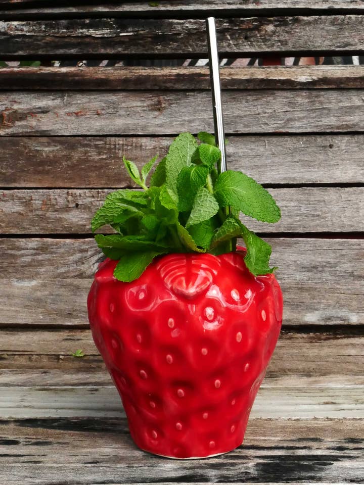Strawberry Cocktail Mug for wholesale by Shaker & Makers