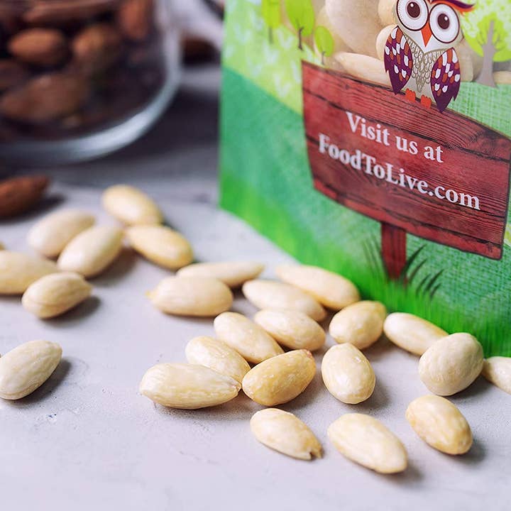 Food To Live – wholesale Nuts – Organic Blanched Whole Almonds – Non-GMO, Raw, Unpasteurized