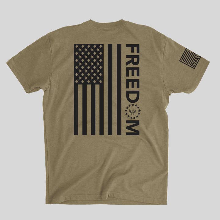 Bunker 27 – wholesale Screen printed t-shirt – Men′s – Freedom Flag