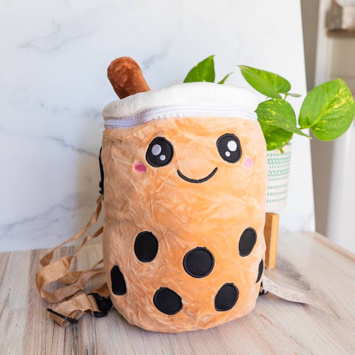 Boba Milk Tea Plushie Backpack/Crossbody/Bag and other Purchase Wholesale kawaii plushies. Free Returns & Net 60 Terms on Faire trending on Faire.