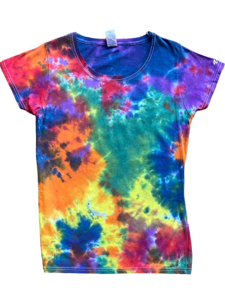 Regnbue Scrunch Tie-Dye Skjorte - Håndlavet Pride Event Tøj for engroshandel hos VeEco Gifts