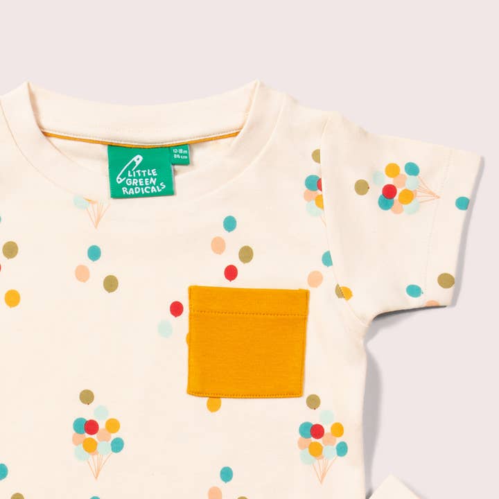 Rainbow Balloons Organic T-Shirt & Jogger Playset for wholesale on Faire3