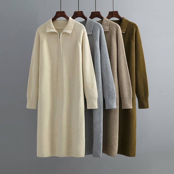 Marayn - Wholesale Dress - Women's - Knit Midi Dress Chic Cozy Effortless Fall Style6