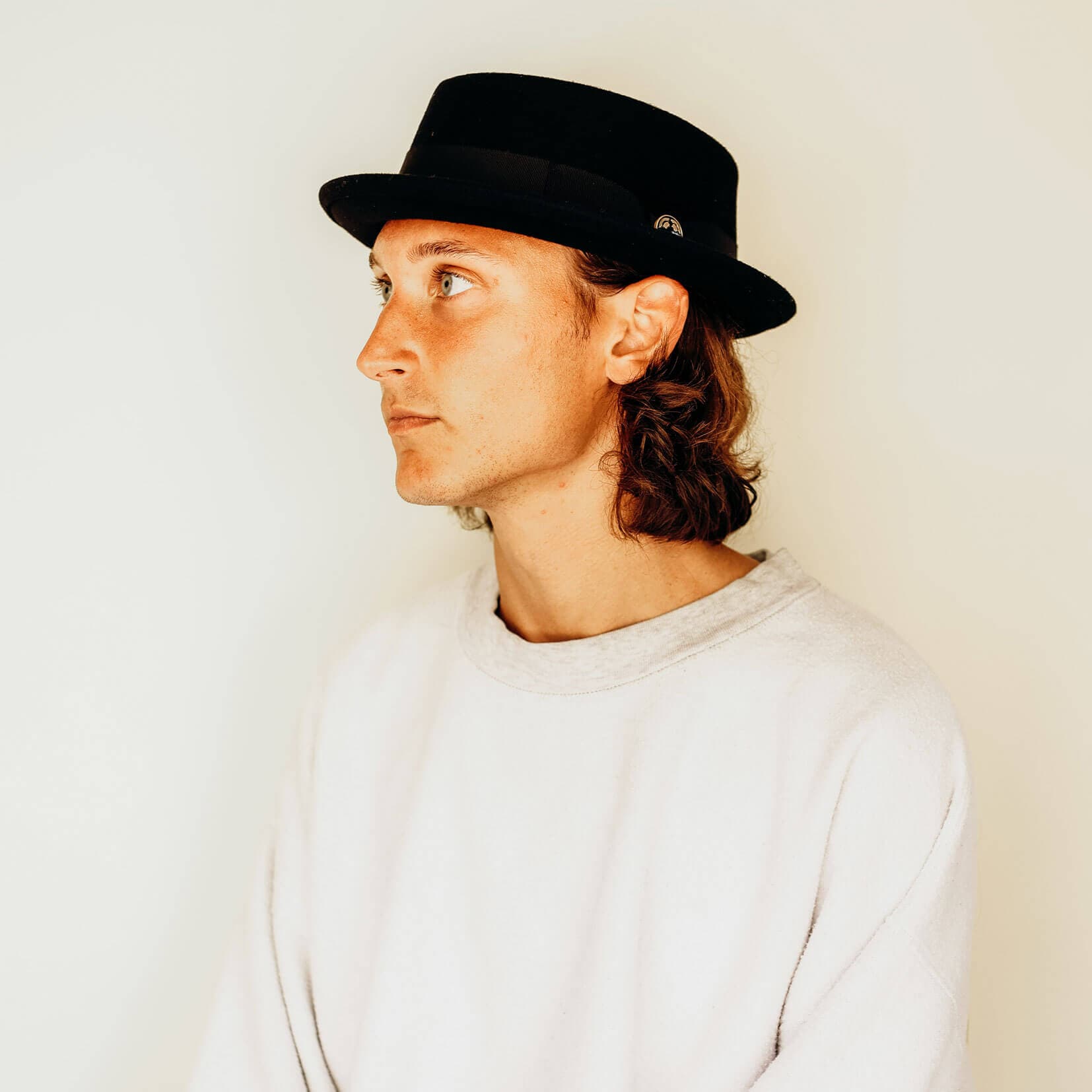 American Hat Makers – Großhandel Fedora-Hut – Unisex – Knautschbarer Wollfilz Pork Pie Hut - Modell Chi-Town11