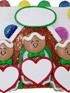 Família Gingerbread: 5 pessoas por atacado de Ornament Central