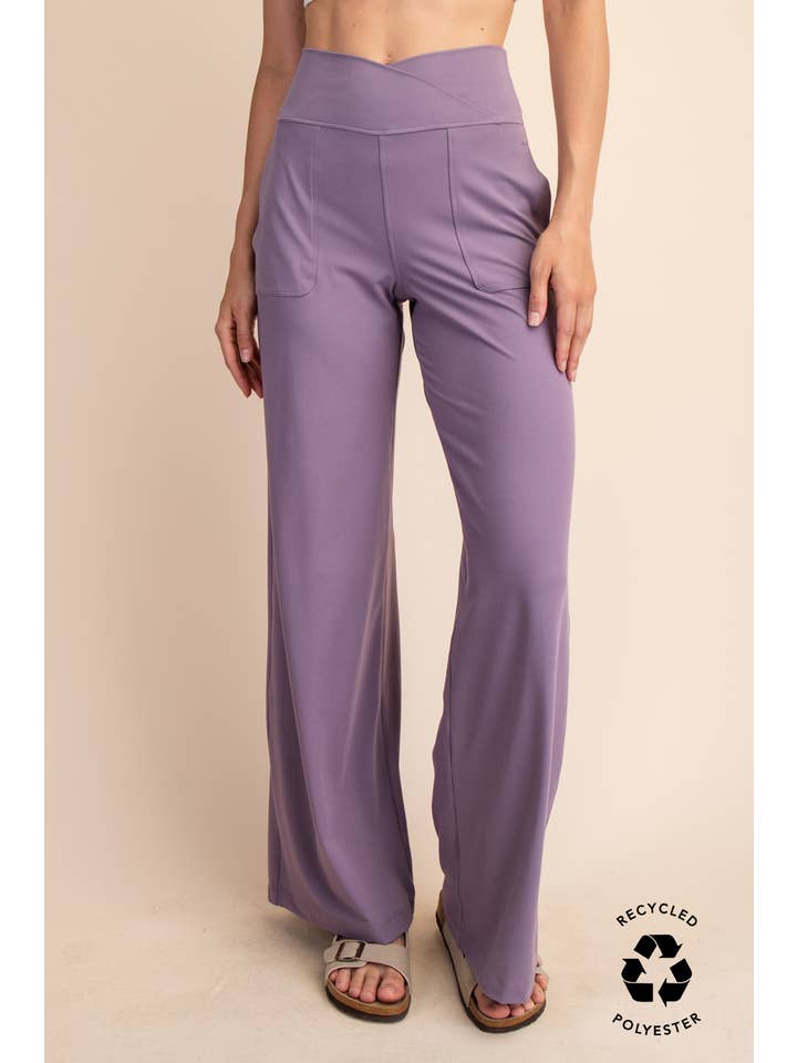 Rae Mode - Wholesale Pants - Women's - RECYCLED BUTTER V WAIST WIDE PANT