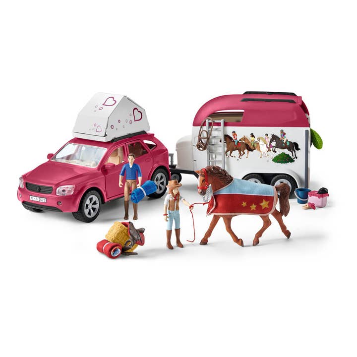 Schleich Horse Club Horse Adventures con auto e rimorchio per la vendita all'ingrosso da parte di Meroncourt Europe Ltd