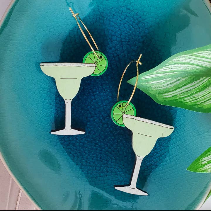 Sparkle Margarita Hoop Earrings for wholesale by Le Chic Miami