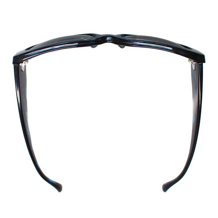 Ryan Simkhai Eyeshop - Wholesale Sunglasses - Women's - TESSA | Blue | Black Streaks | Polarized Sunglasses
