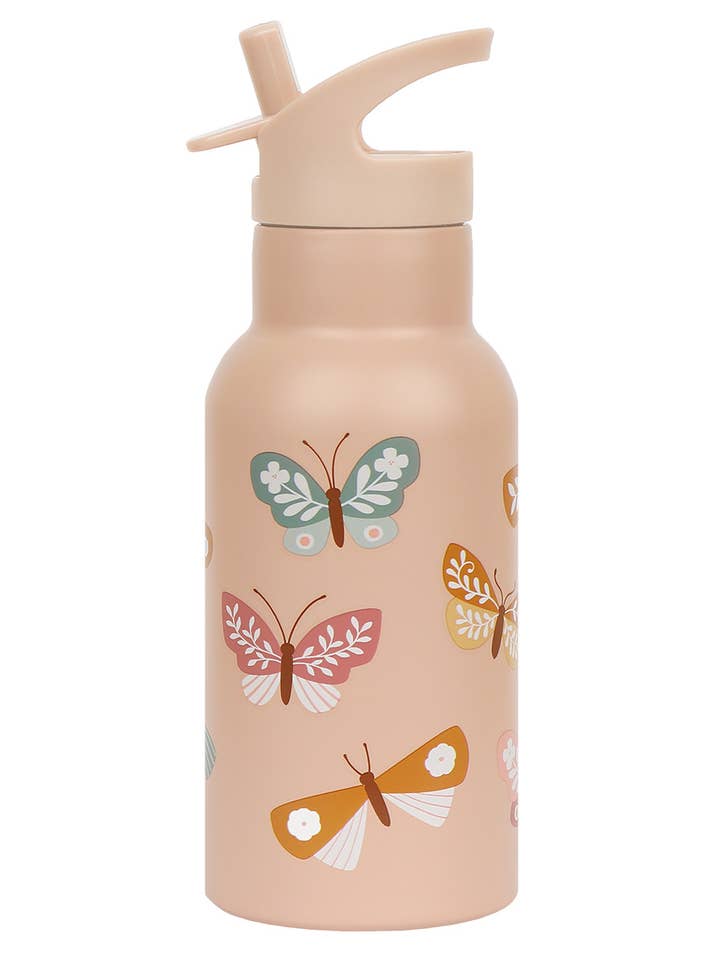 Kids stainless steel drink/water bottle: Butterflies for wholesale by A Little Lovely Company