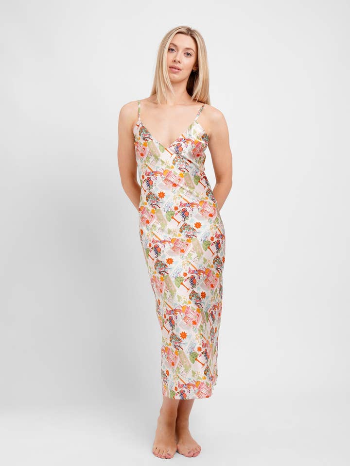 Midi Slip / "Paradise Island" for wholesale by Jessica Russell Flint