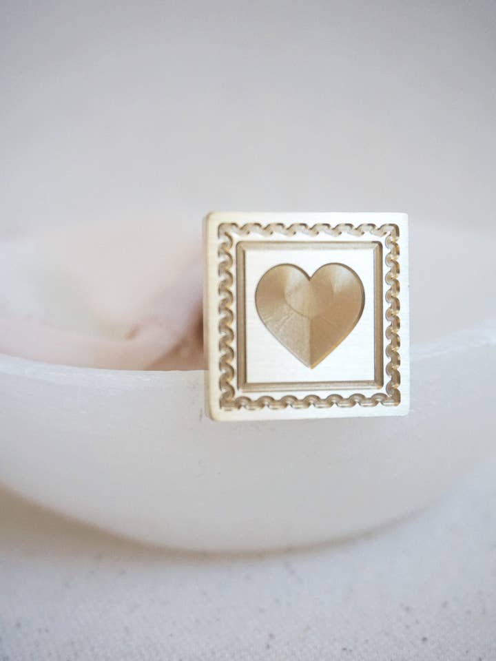 Heart Postage wax stamp for wholesale by Made of Honour Co.