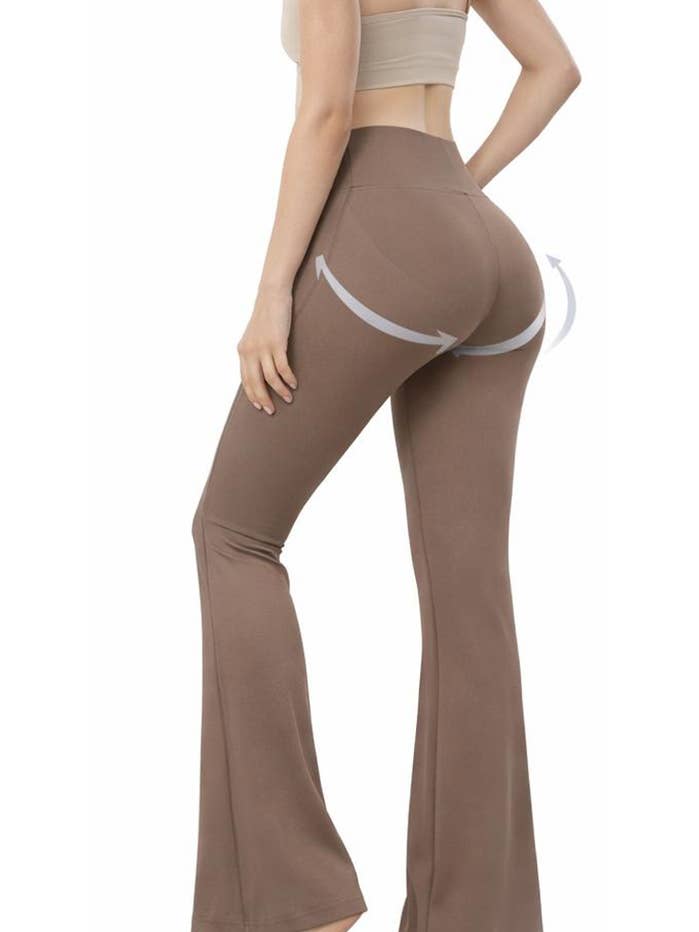 Faja waist control hip lifting flare body shaper yoga pants for wholesale by Color 5