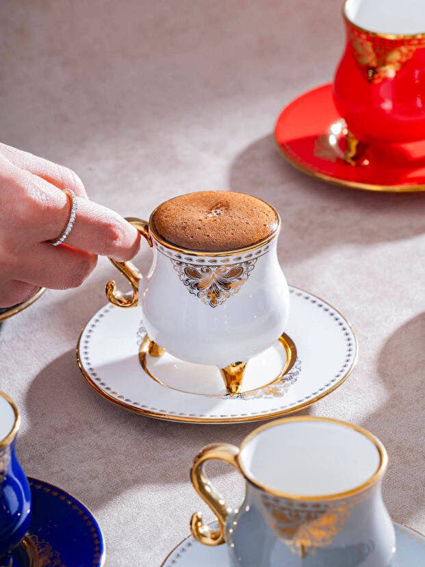 Acar Hemera Professional Turkish Coffee Cup Set - 6 Person, 90ml Capacity for wholesale by Aladdin